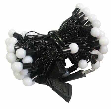 Гирлянда новогодняя 60 разноцветных шаров диаметр 10 мм 5 м