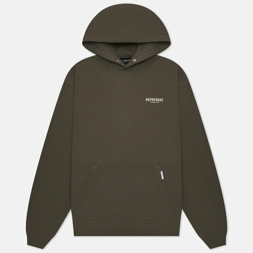 Толстовка Represent Clo represent owners club hoodie, силуэт прямой, размер xl, зеленый