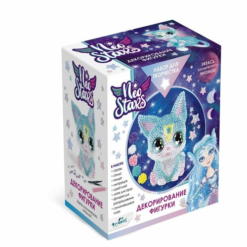 Набор для творчества Neo Stars Фигурка для декорирования стразами Котенок Твинкли 08205