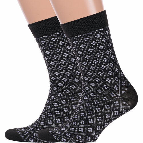 Носки HOBBY LINE, 2 пары, размер 39-44, черный носки hobby line 2 пары размер 39 44 черный