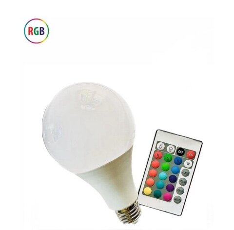фото "White + RGB" - разноцветная лампочка с пультом управления