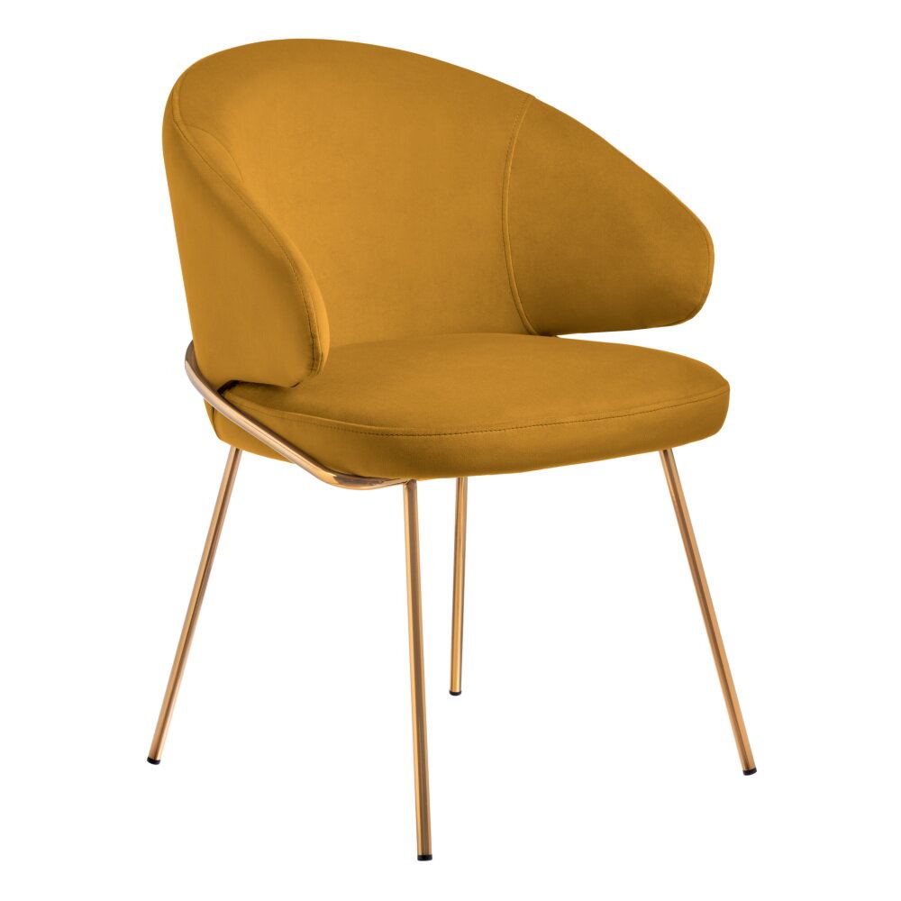 фото Стул-полукресло BRADEXHOME Emil медовый с золотыми ножками