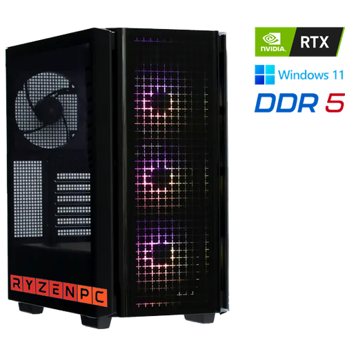 Настольный компьютер RyzenPC GAME 83513217 (AMD Ryzen 5 7500F 3.7 ГГц, AMD A620, 32 DDR5, SSD: 2000 Гб, SSD: 1000 Гб, NVIDIA GeForce RTX 3060 12 Гб, WI-FI, Без привода, 750 Вт, DeepCool CG540, Windows 11 Home)