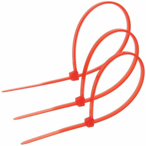 Хомут нейлоновый пластик для стяжки 25х150 мм цвет красный в уп 100 шт 257₽