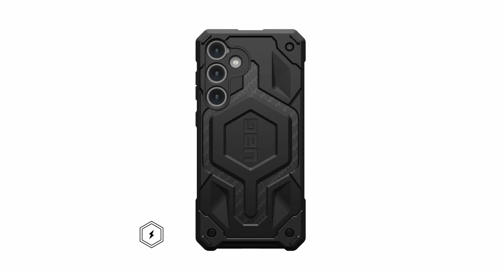 Чехол Uag Monarch PRO для Samsung Galaxy S24 +, совместим с MagSafe, карбон (Carbon Fiber)