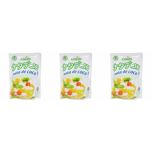 Cozzo Желе в сиропе Кокосовое Nata de Coco, 290 мл, 3 шт