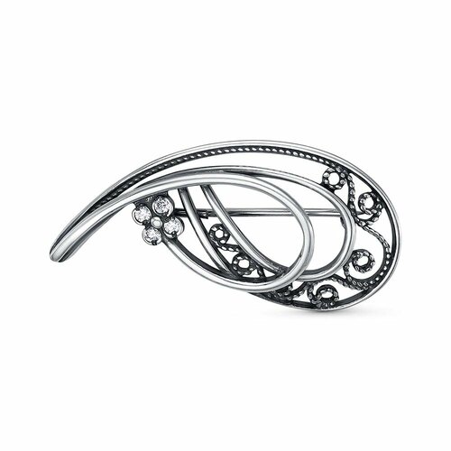 Брошь Красная Пресня, серебро, 925 проба