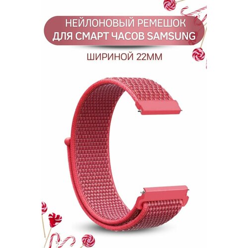 аккумуляторная батарея cameronsino для samsung gear s3 classic gear s3 frontier cs smr760sh 350mah Ремешок для часов Samsung, для часов Самсунг, нейлоновый, шириной 22 мм, розовый