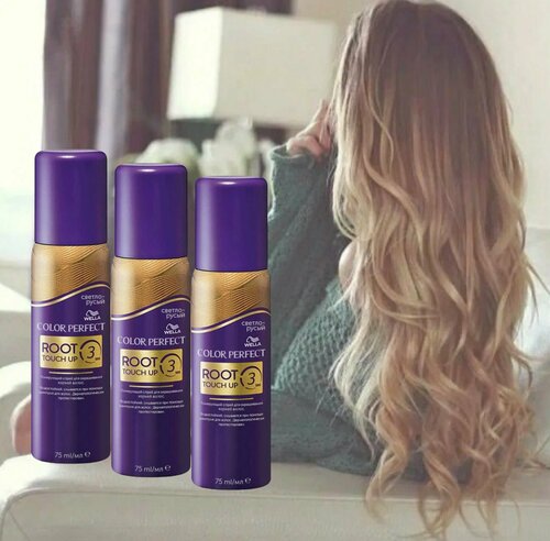 Тонирующий спрей для окрашивания корней волос WELLA Color Perfect светло-русый 75мл, 3шт