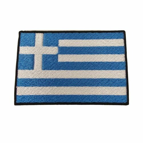 Нашивка шеврон патч, Флаг Греции , размер 80х55 мм