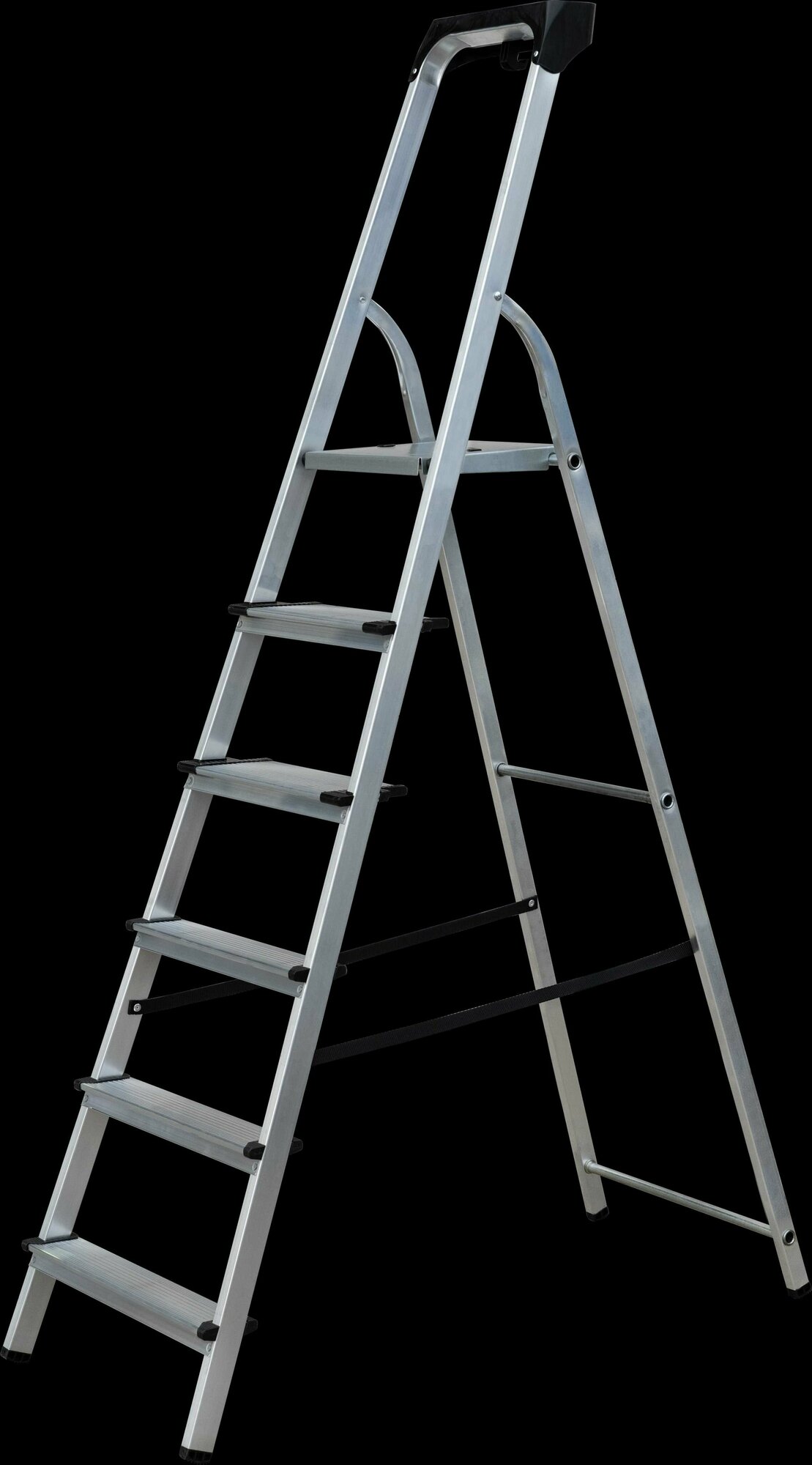 фото Стремянка алюминиевая Standers 6 ступеней, максимальная нагрузка 150 кг