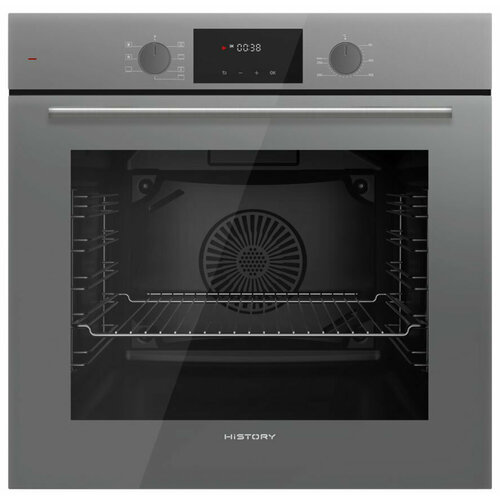 Встраиваемый электрический духовой шкаф HiSTORY OE728L FGR дымчатый кристалл 3699000₽