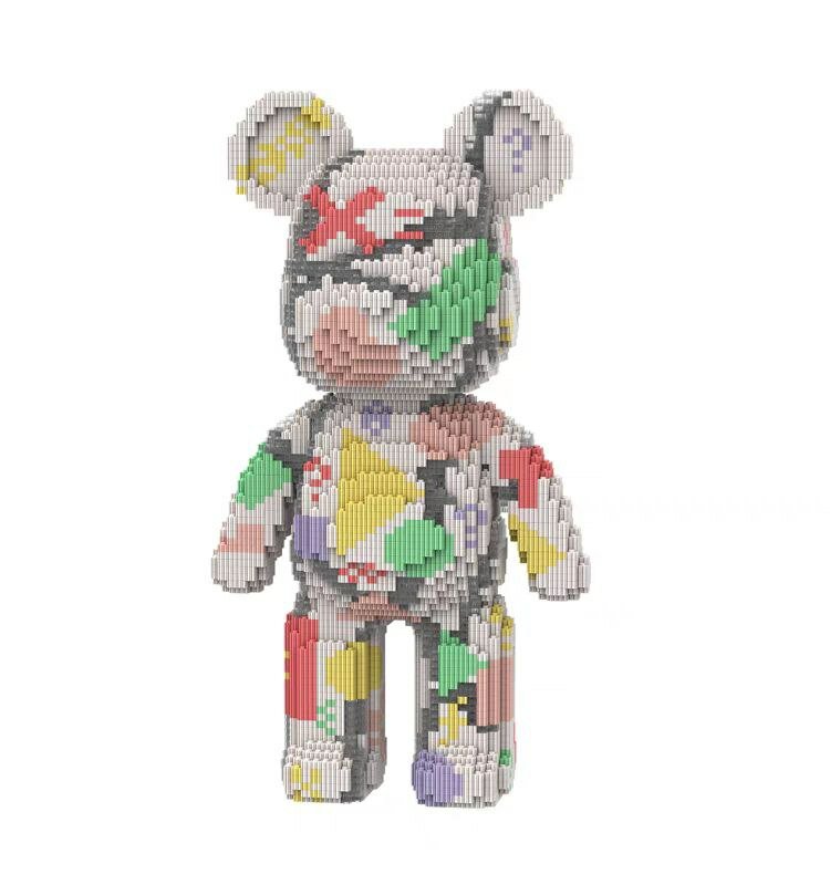 Конструктор пластиковый блочный BearBrick Медведь Математик 46см