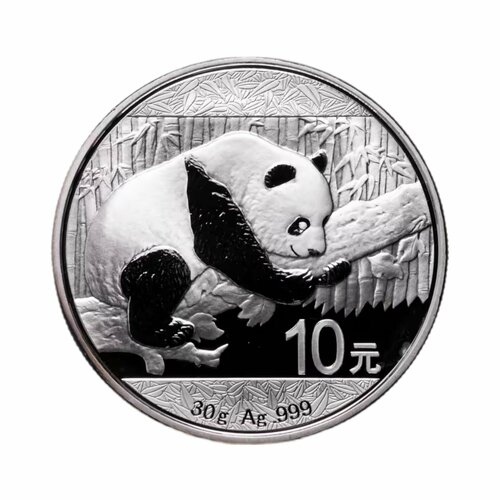 Монета 10 юаней Китай 2016 год Панда, в капсуле