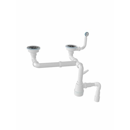 Сифон для двойной кухонной мойки BathMaster BM0202SP