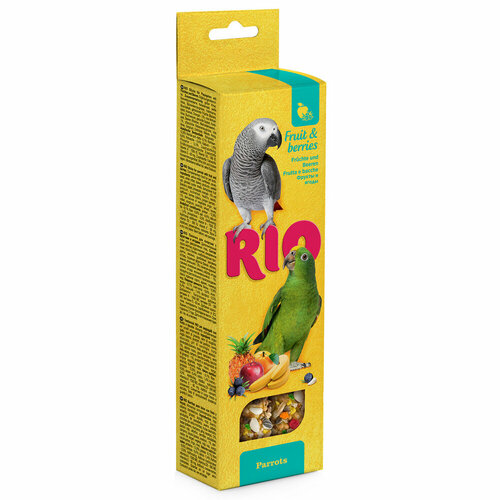 Палочки для попугаев RIO с фруктами и ягодами, 2х90г