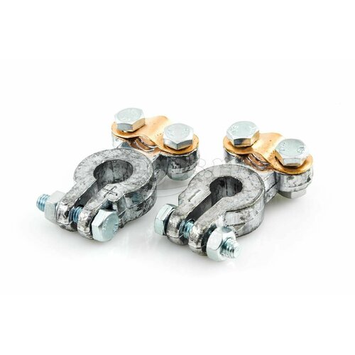 Клемма АКБ свинцовая 12В иномарка 2 болта комплект 2шт 480₽