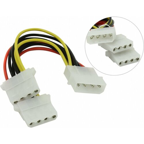 Разветвитель питания Molex 1 to 2 big, 5+12V, 10см новинка chuxintengxi molex 5015943011 100%