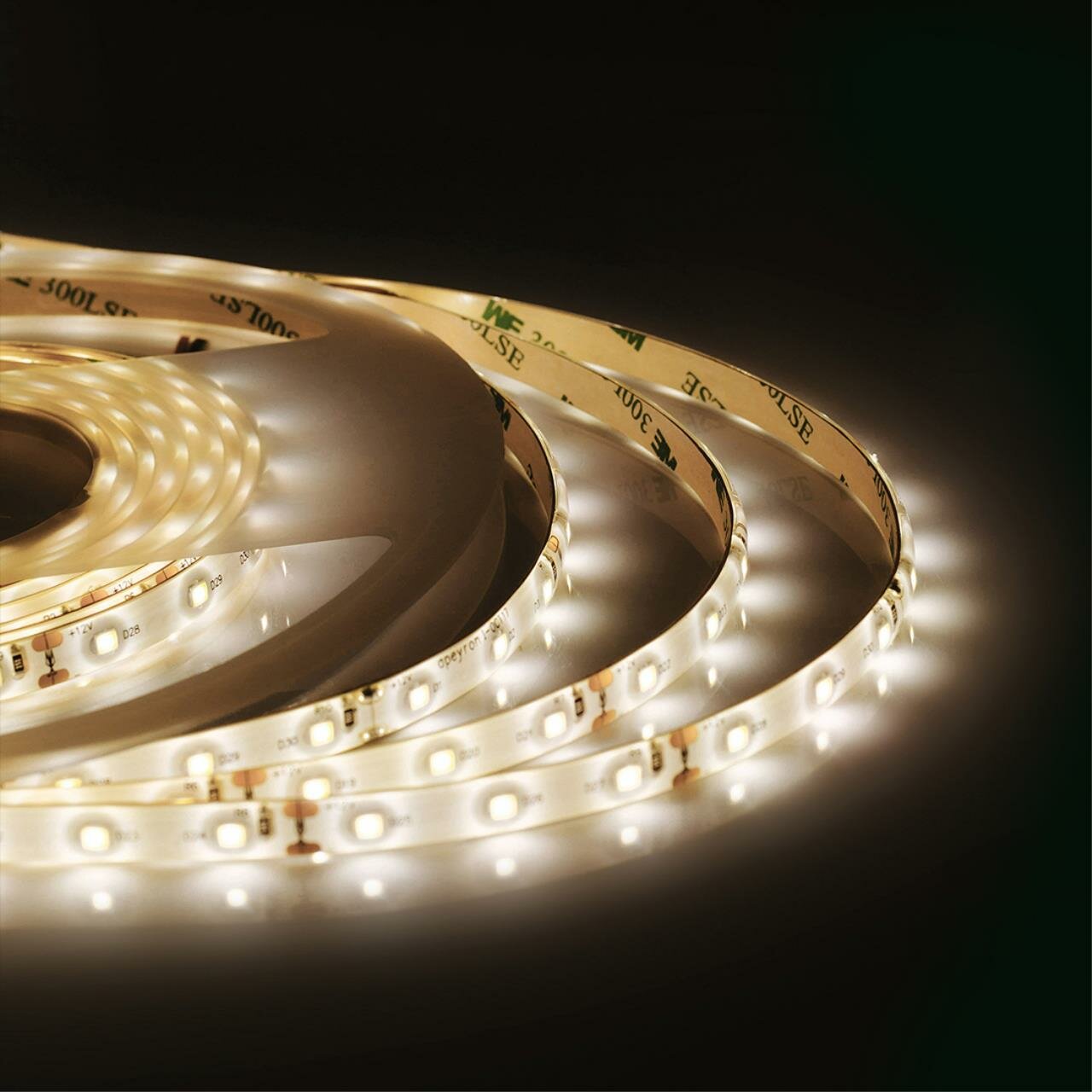 00-09 Светодиодная лента 12В 48Вт м smd3528 60д м IP65 280Лм м ширина подложки 8мм 5м тепл