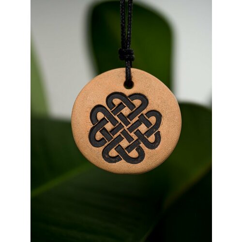 Талисман-аромадиффузор оберег узел бесконечности для дома и автомобиля (керамика, диаметр 4,3 см.), 1 шт.