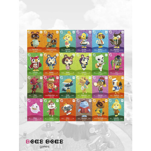 Игровые NFC карты Animal Crossing 24 шт Amiibo 1490₽