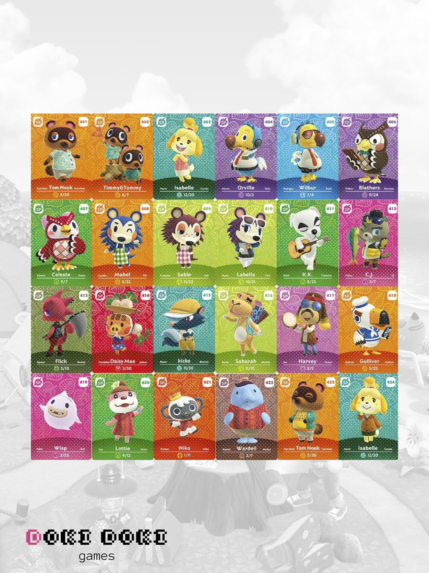 Игровые NFC карты Animal Crossing 20 шт (Amiibo)