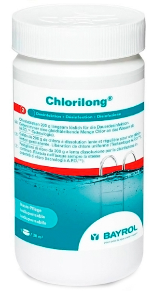 Bayrol Хлорилонг (ChloriLong) 200 медленнорастворимые таблетки 1кг