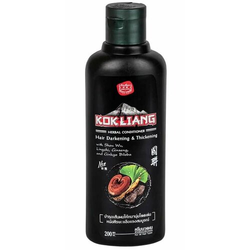 Kokliang Кондиционер для темных волос с Женьшенем и Гинкго Билоба 200 мл 454₽