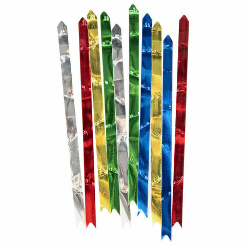 Бант-бабочка 12 см для подарка набор 10 шт металлизированные цвета ассорти золотая сказка 591837