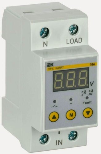 Изображение товара Реле напряжения РН-д 1ф 36мм 40А IEK IVR21-1-40