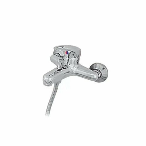 Смеситель для ванны однорычажный с лейкой и шлангом цвет хром 5552₽