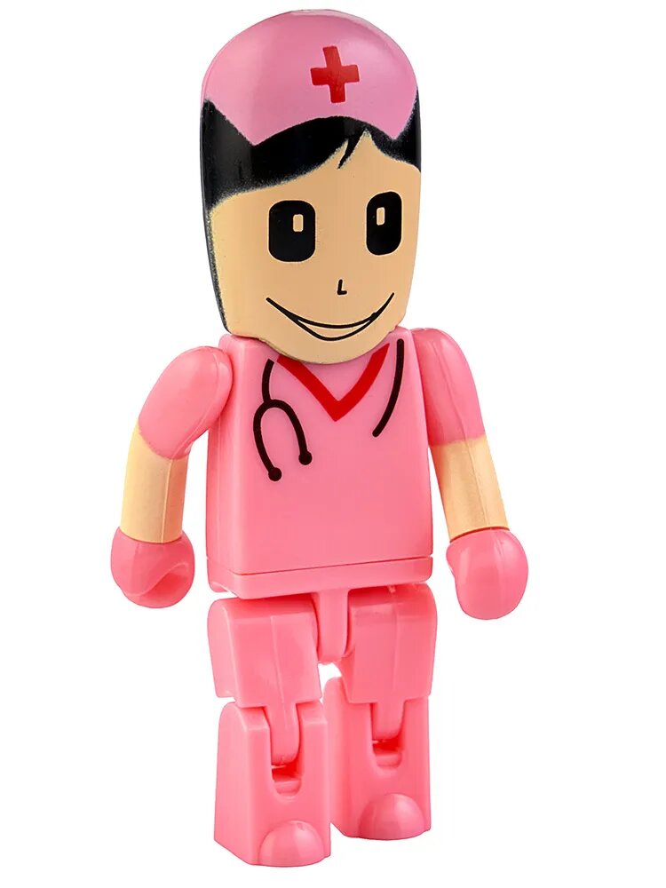 Флешка врач в розовом костюме, 32 ГБ, USB2.0