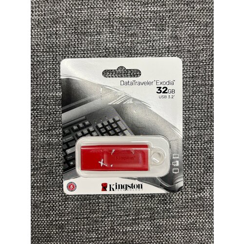 32Gb - Kingston DataTraveler Exodia USB 3.2 Gen1 KC-U2G32-7GR, красный usb flash drive 32gb kingston datatraveler exodia usb 3 2 gen1 kc u2g32 7gr