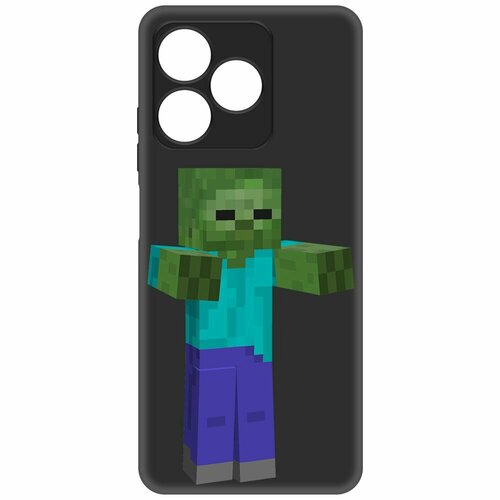 Чехол-накладка Krutoff Soft Case Minecraft-Гигант для Realme C61 черный чехол накладка krutoff soft case minecraft гигант для realme c53 черный