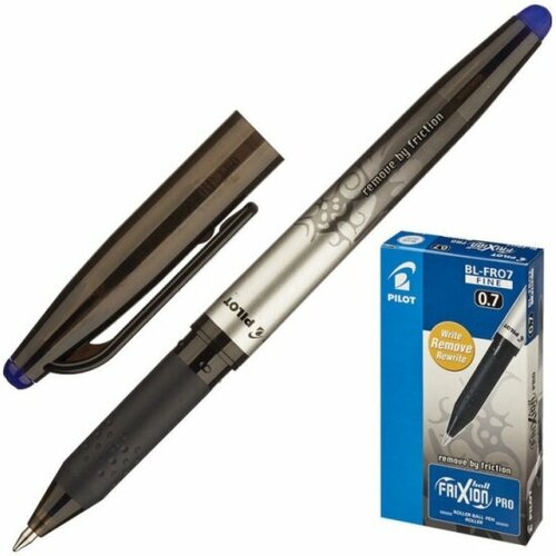 Ручка гелевая (207981) 0.35мм корпус пластик резин. манжета черный сини