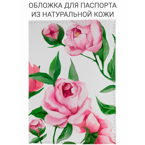 фото Обложка для паспорта slvgo, розовый, зеленый, белый