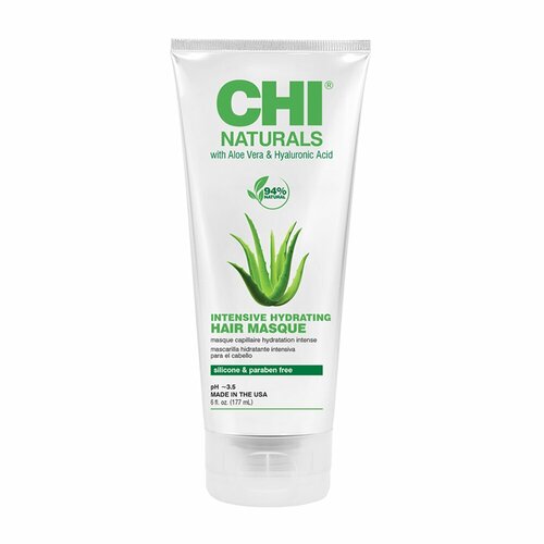 Маска увлажняющая для волос с алоэ вера и гиалуроновой кислотой / CHI NATURALS INTENSIVE HYDRATING HAIR MASQUE 177 мл маска для волос cocochoco маска увлажняющая intensive