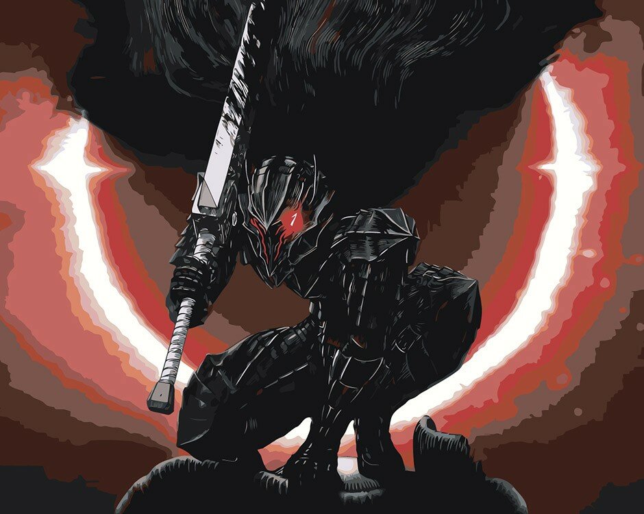 Картина по номерам Берсерк Berserk манга аниме: Гатс броня