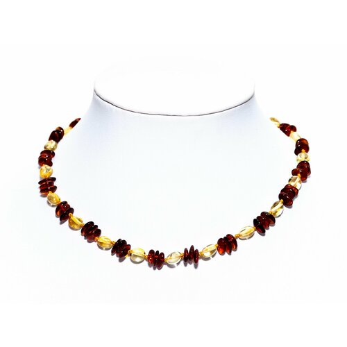 Бусы Балтийский Ювелир Детские бусы из натурального янтаря, длина 35 см, коричневый, желтый