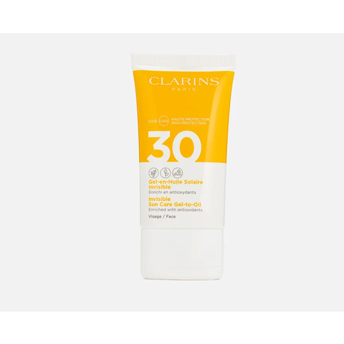 Солнцезащитный гель для лица SPF 30 CLARINS gel-en-huile solaire invisible visage 50 мл clarins huile en brume solaire spf 30