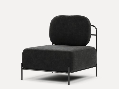 Изображение товара Кресло Novelti Gufo Connect 99 (67 х 72 х 65 см), велюр, черный, 18 кг