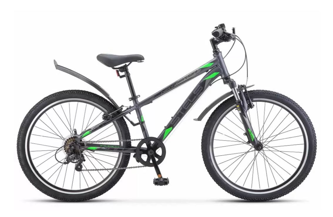 Велосипед Stels NAVIGATOR 400 V 24" Рост 12" серый/зеленый