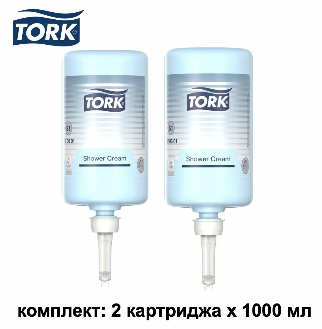 Жидкое мыло-гель для тела и волос Tork комплект: 2 картриджа по 1000 мл 420601-2