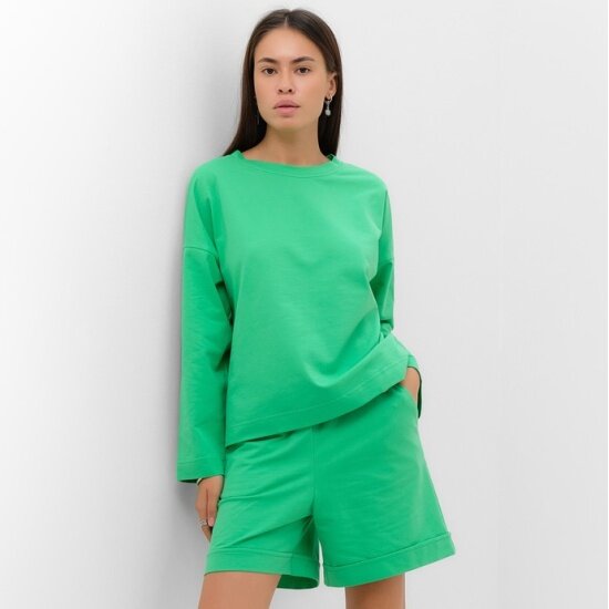 Костюм (толстовка и шорты) Mist 7774781 женский, цвет зеленый, размер 40-42