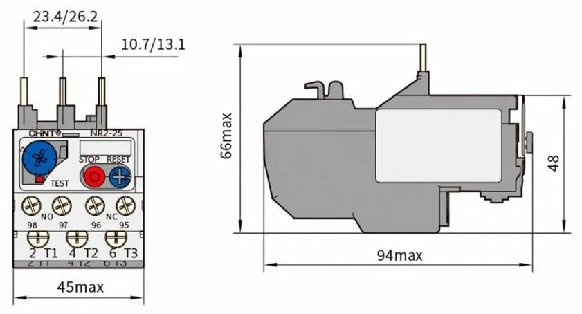 Тепловое CHINT NR2-25 4-6А (R) 6 А 690 В — фото 1