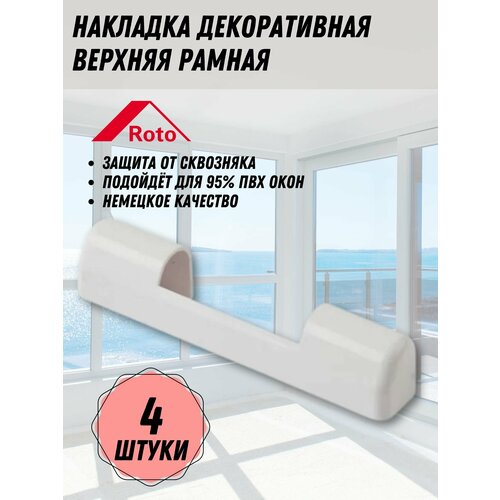 Накладка декоративная K верхняя рамная большая белая 350₽