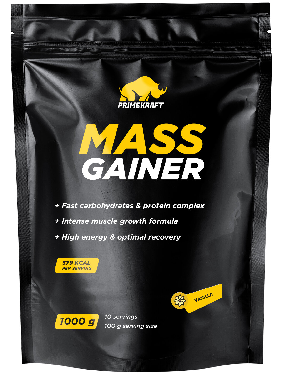 Гейнер для набора массы Prime Kraft Mass Gainer - 1000 грамм, ваниль