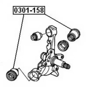 фото Сайлентблок задней цапфы honda odyssey/shuttle rb1/rb2 2003-2008 Asva 0301158
