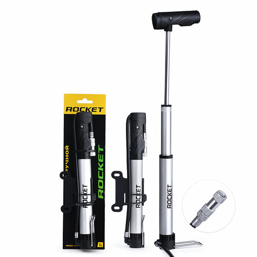 Насос ручной велосипедный Rocket алюминий AV Presta 921₽