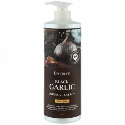 Шампунь с экстрактом черного чеснока DEOPROCE Shampoo Black Garlic Intensive Energy, 1000ml